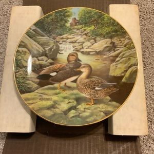 Bradford Exchange Bart Jerner 1988 Gadwall Duck Plate Certificate Collection Box